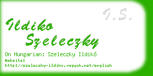 ildiko szeleczky business card