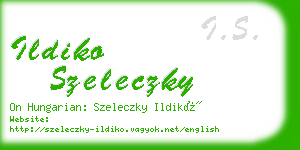 ildiko szeleczky business card